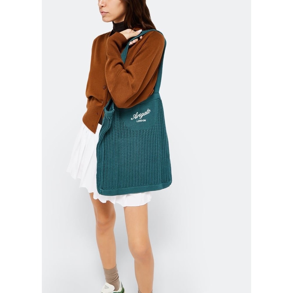 AXEL ARIGATO Green Grid shopper tote bag